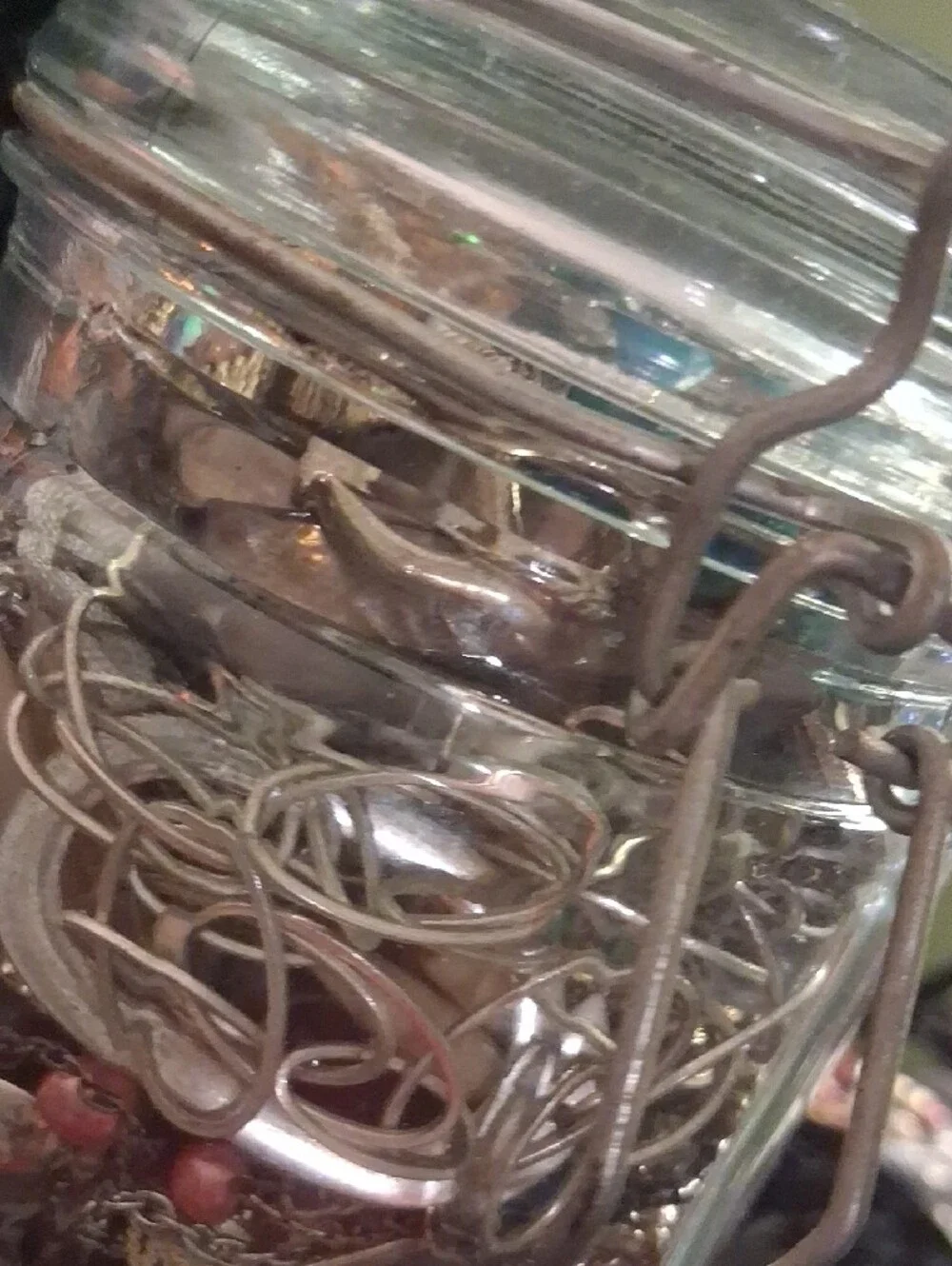 Jewelry Jar 2qt. Loaded Gold & Silver Necklaces, Earrings, Bracelets All Jewelry